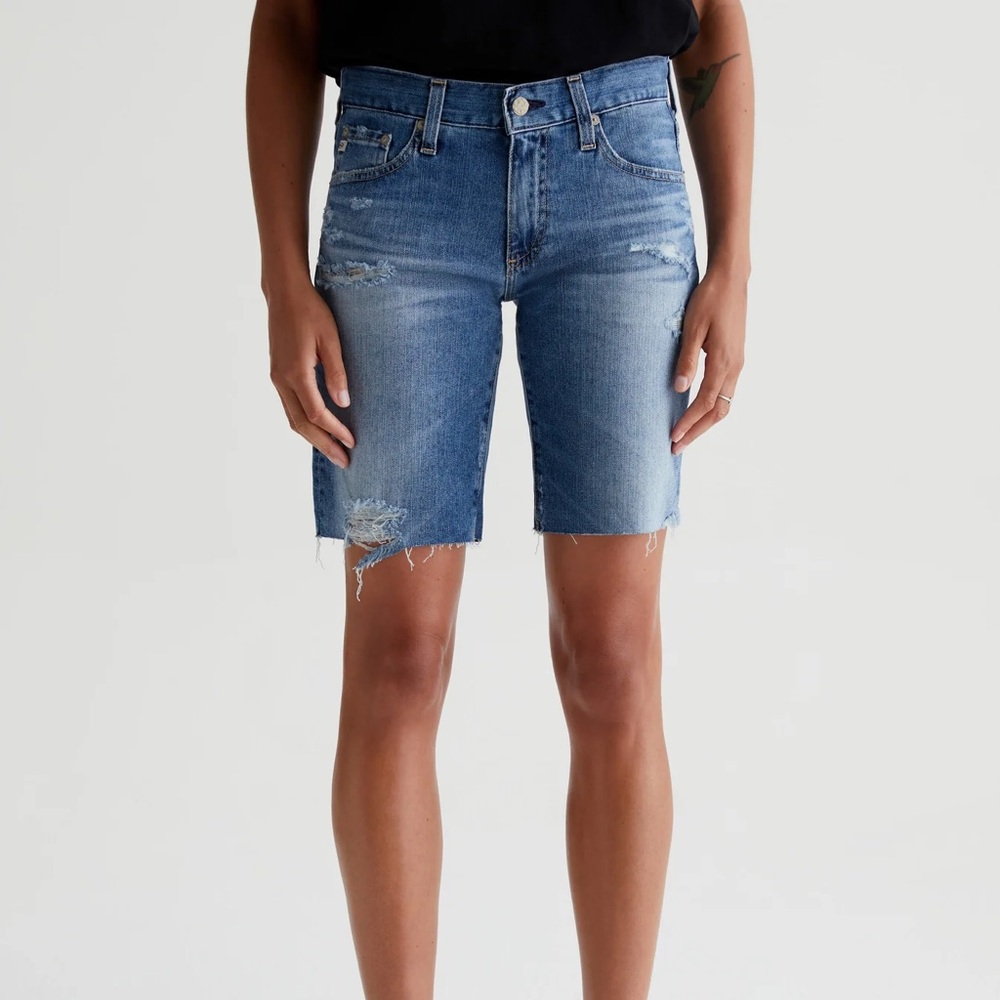 AG Adriano Goldschmied AG-ED™ Size 27 Nikki Short Cutoff Distressed Denim Shorts